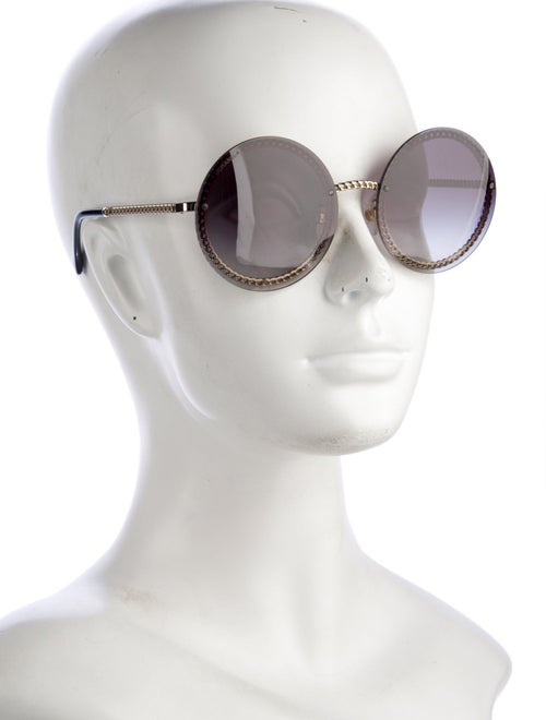 Chanel Interlocking CC Logo Round Sunglasses