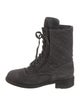 Chanel Suede Combat Boots