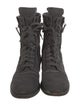 Chanel Suede Combat Boots