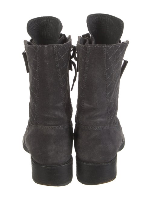 Chanel Suede Combat Boots