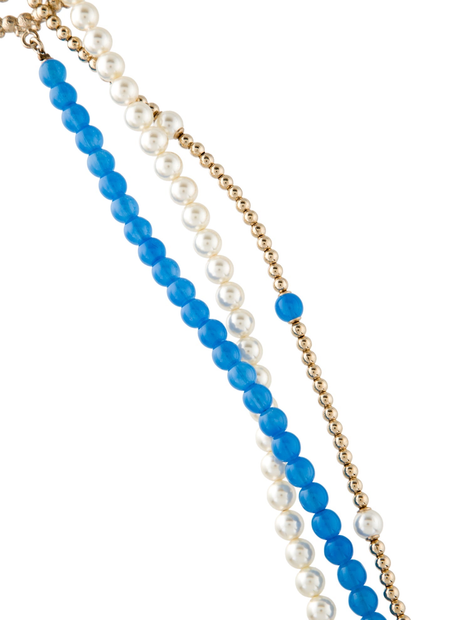 Chanel Faux Pearl & Resin Multistrand Necklace
