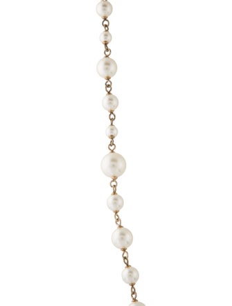 Chanel Faux Pearl CC Fringe Necklace