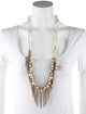 Chanel Faux Pearl CC Fringe Necklace