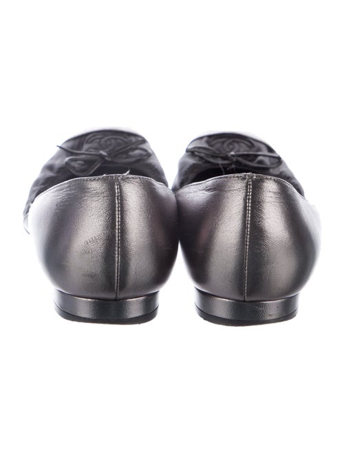 Chanel Interlocking CC Logo Leather Ballet Flats