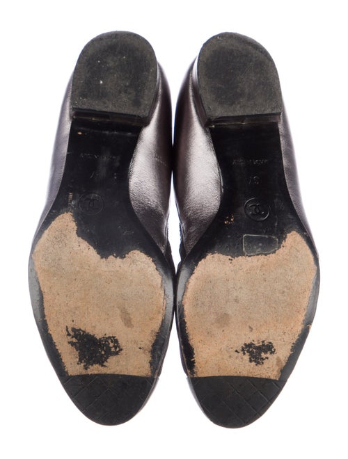 Chanel Interlocking CC Logo Leather Ballet Flats