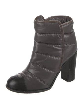 Chanel Interlocking CC Logo Nylon Boots
