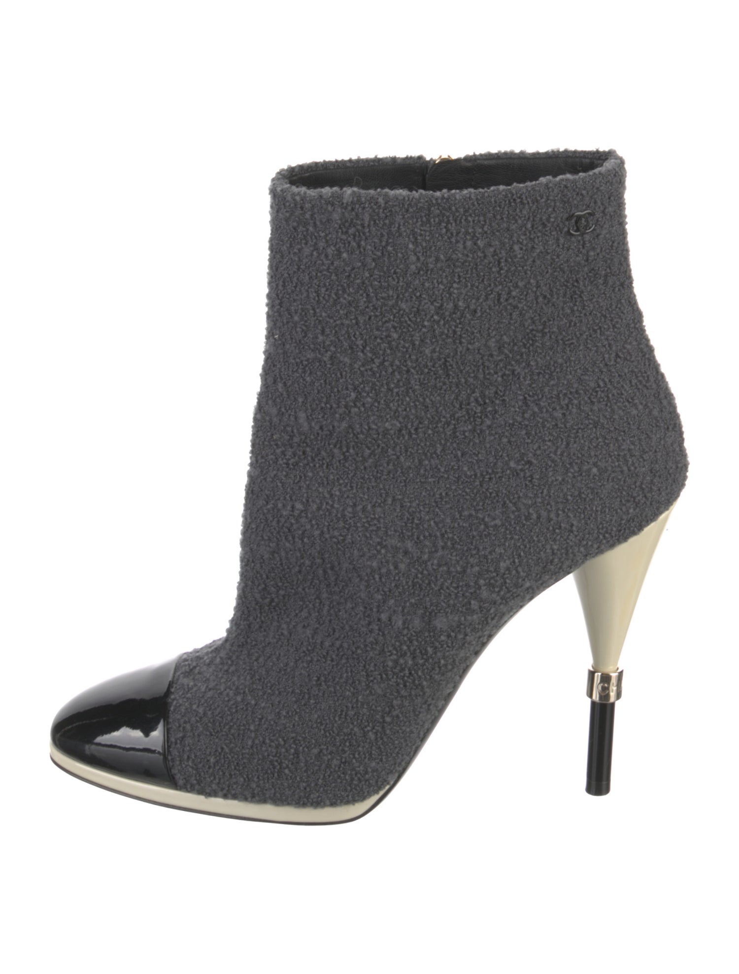 Chanel Colorblock Pattern Sock Boots