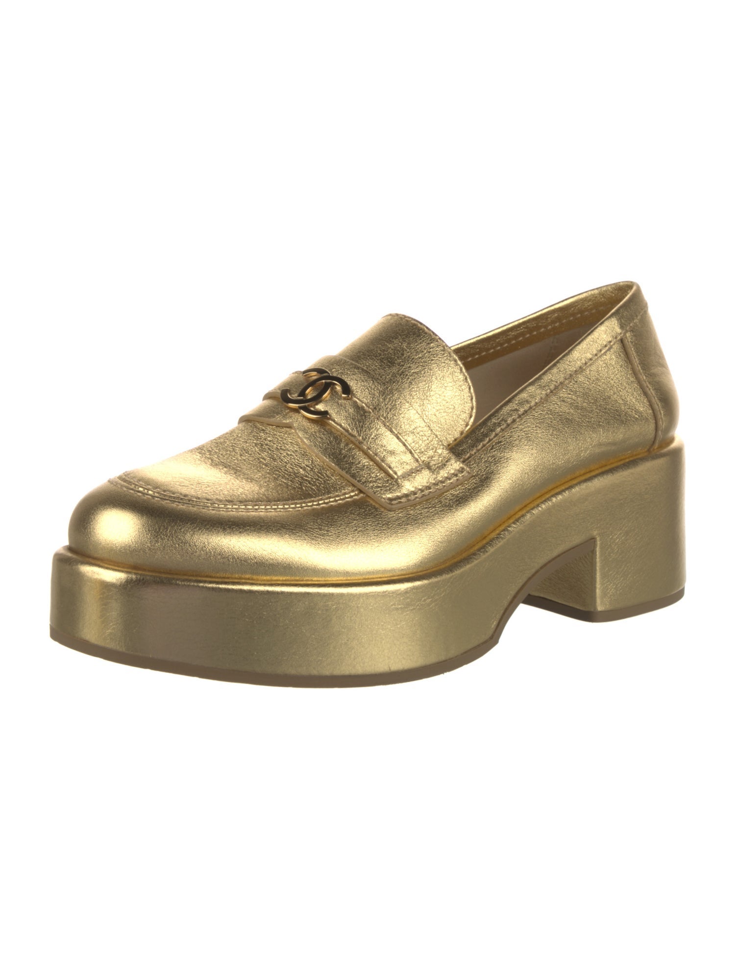 Chanel 2022 Interlocking CC Logo Loafers