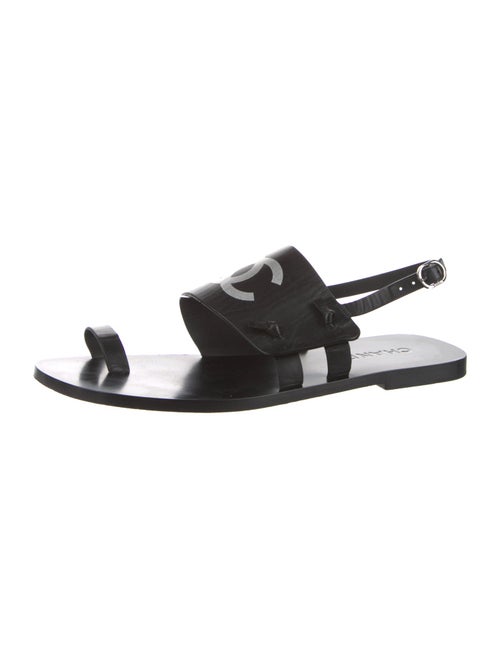 Chanel 2021 Interlocking CC Logo Slingback Sandals