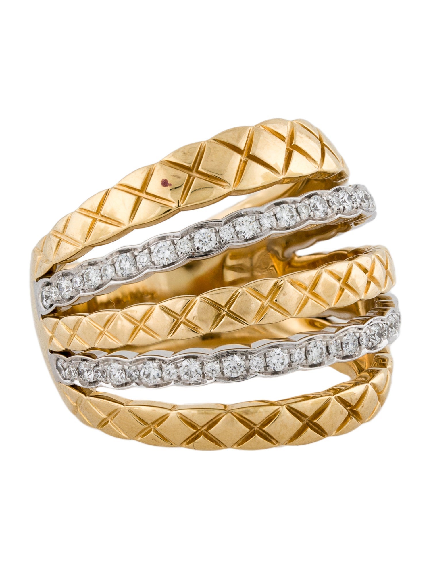 Chanel 18K Diamond Coco Crush Ring