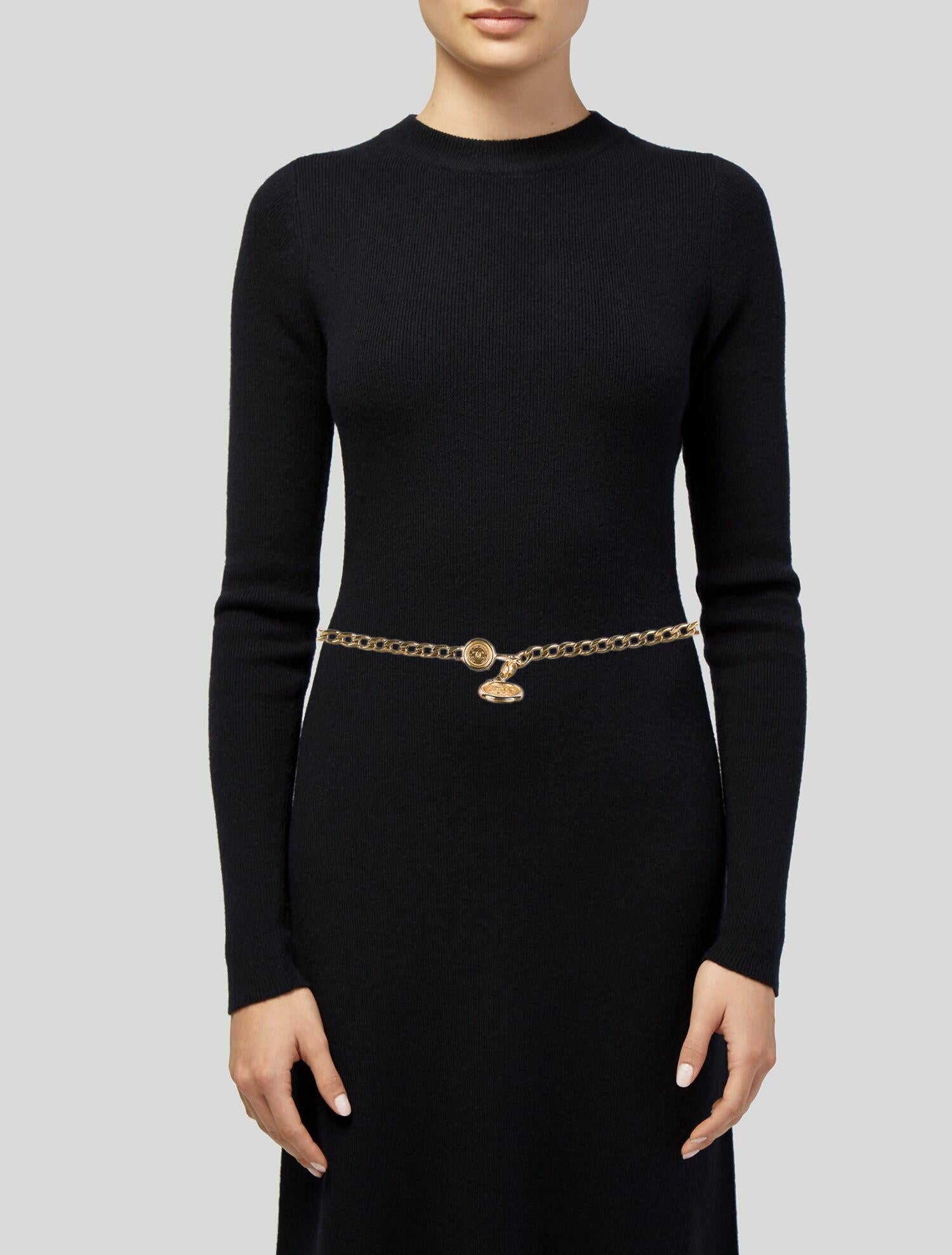 Chanel Medallion Interlocking CC Logo Waist Belt