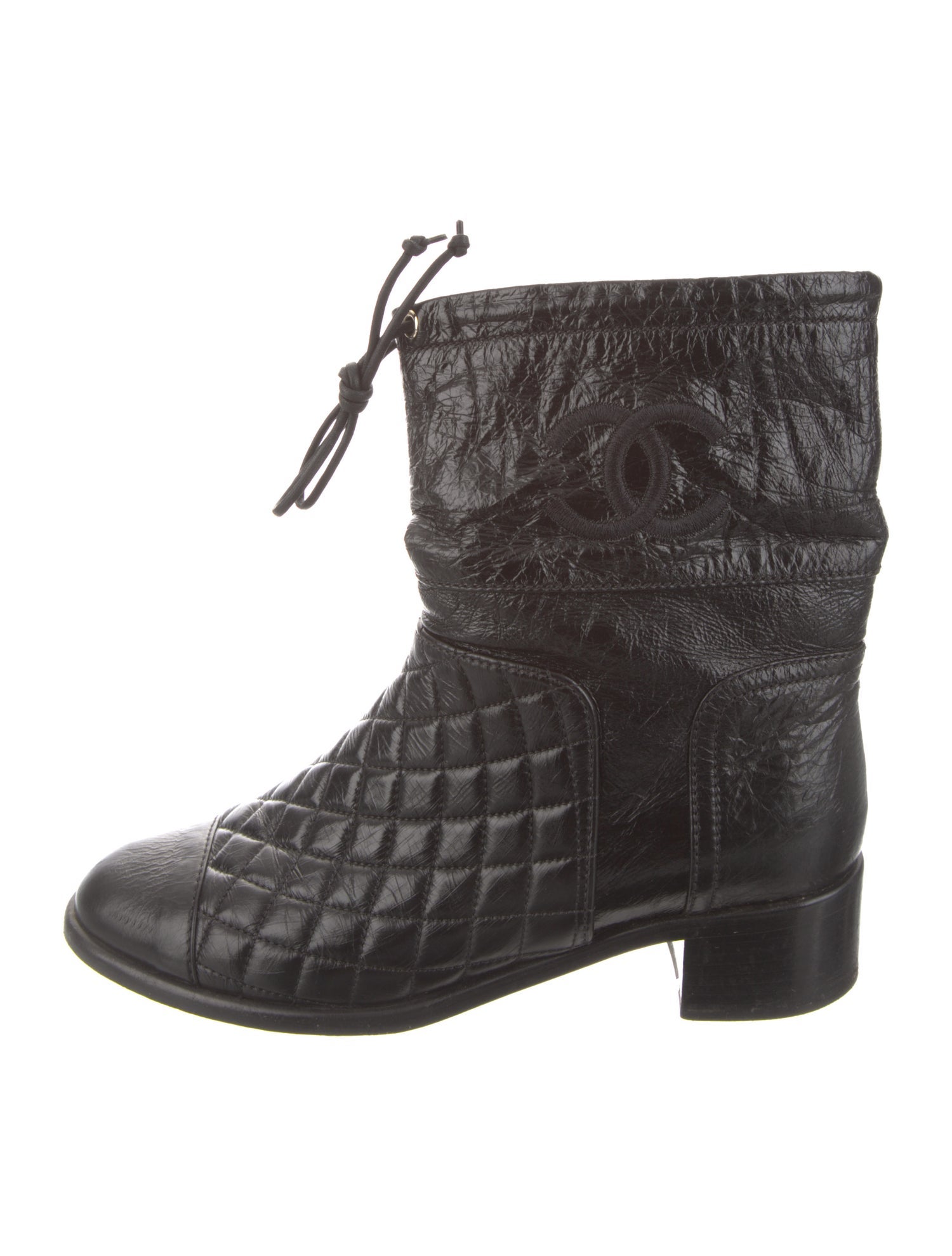 Chanel 2018 Interlocking CC Logo Combat Boots