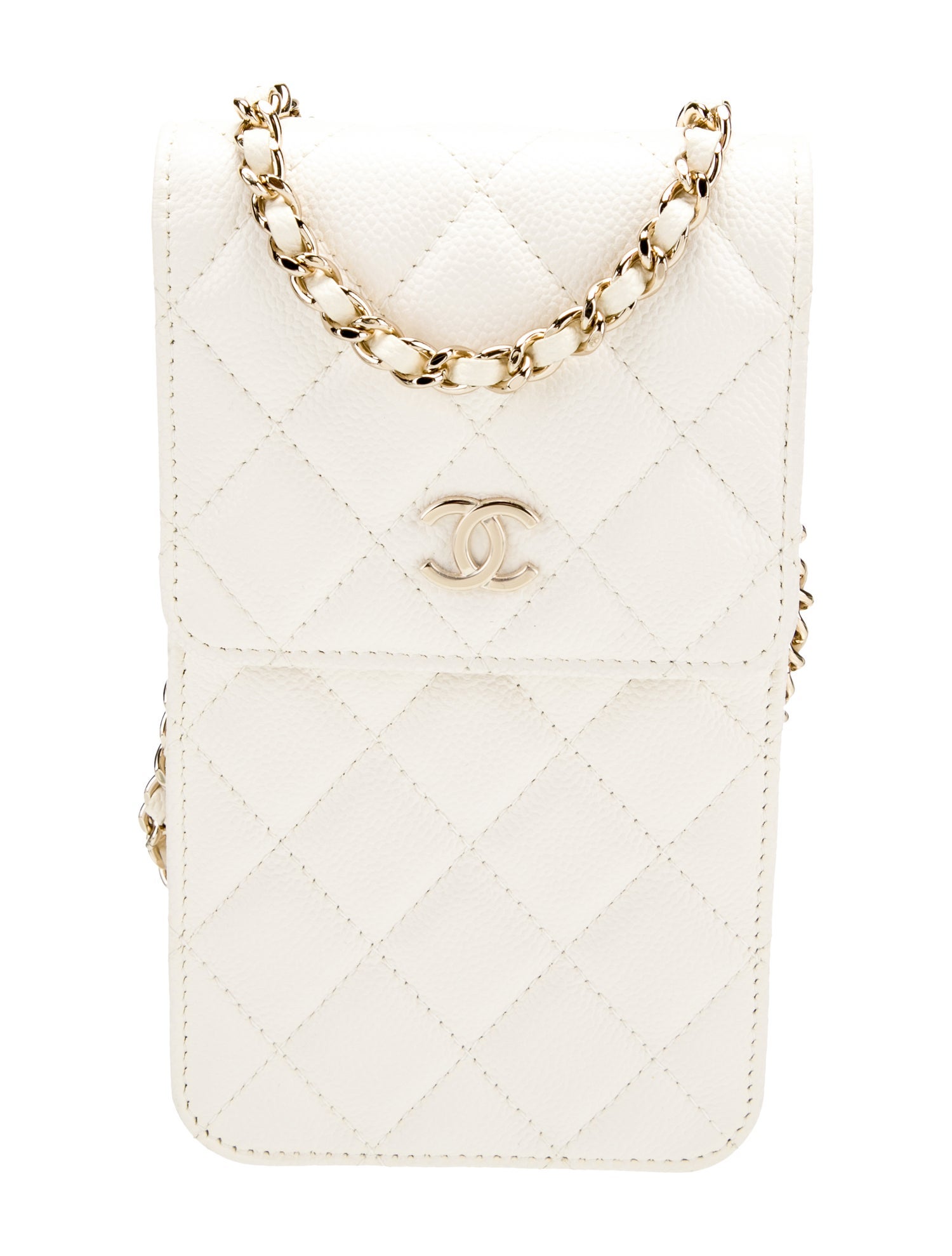Chanel Caviar Flap Phone Holder Crossbody