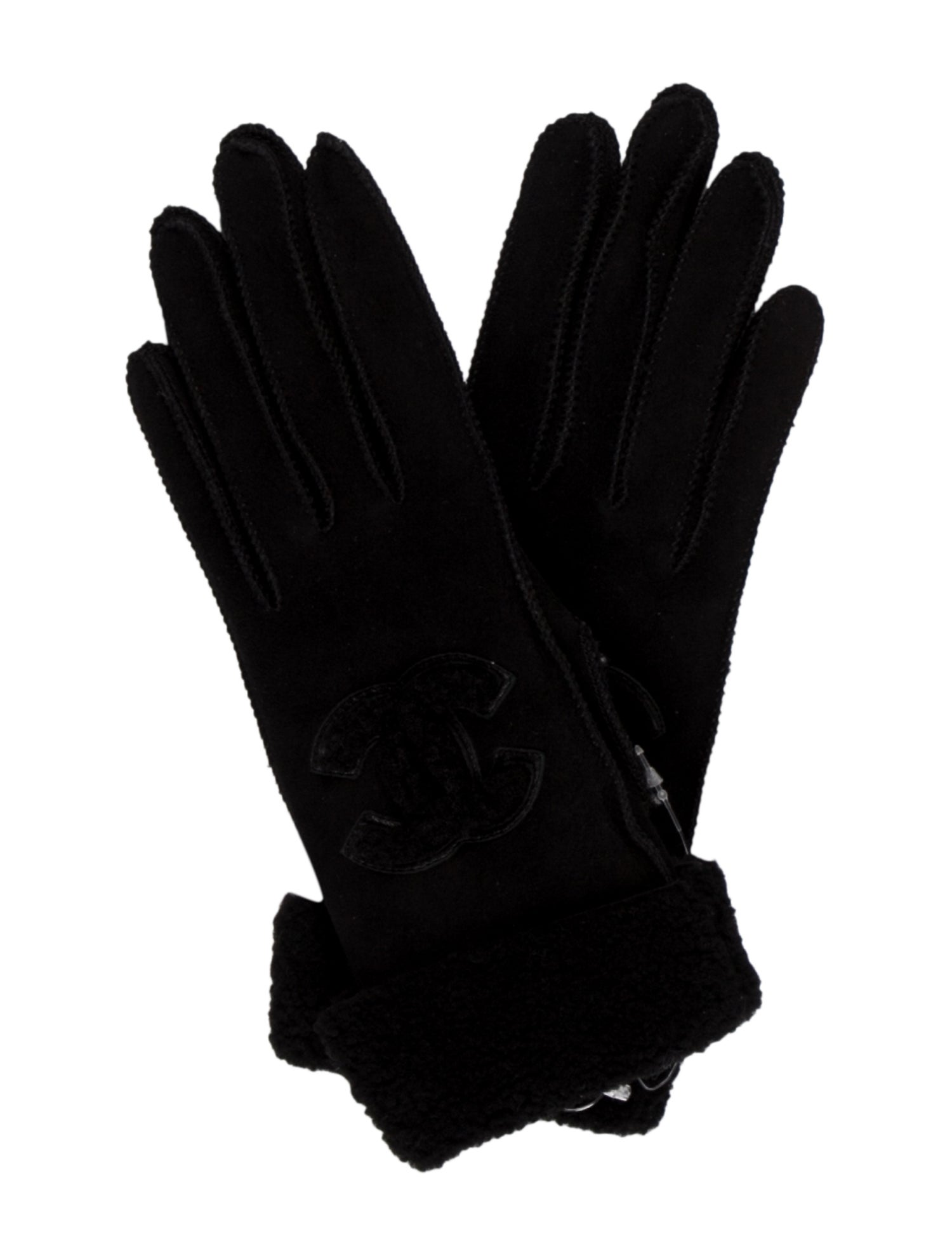Chanel CC Shearling Gloves w/ Tags