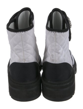 Chanel 2022 Interlocking CC Logo Combat Boots