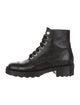 Chanel Interlocking CC Logo Leather Combat Boots