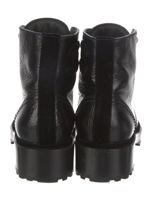 Chanel Interlocking CC Logo Leather Combat Boots