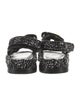 Chanel 2022 Tweed Pattern Slingback Sandals
