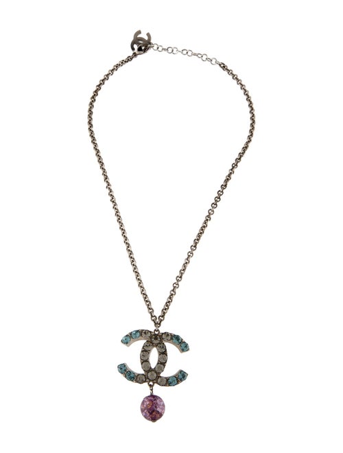 Chanel Strass & Resin CC Pendant Necklace