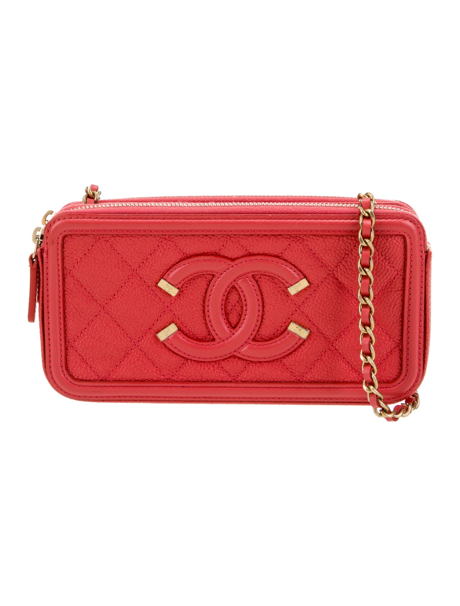 Chanel Filigree Clutch w/ Chain