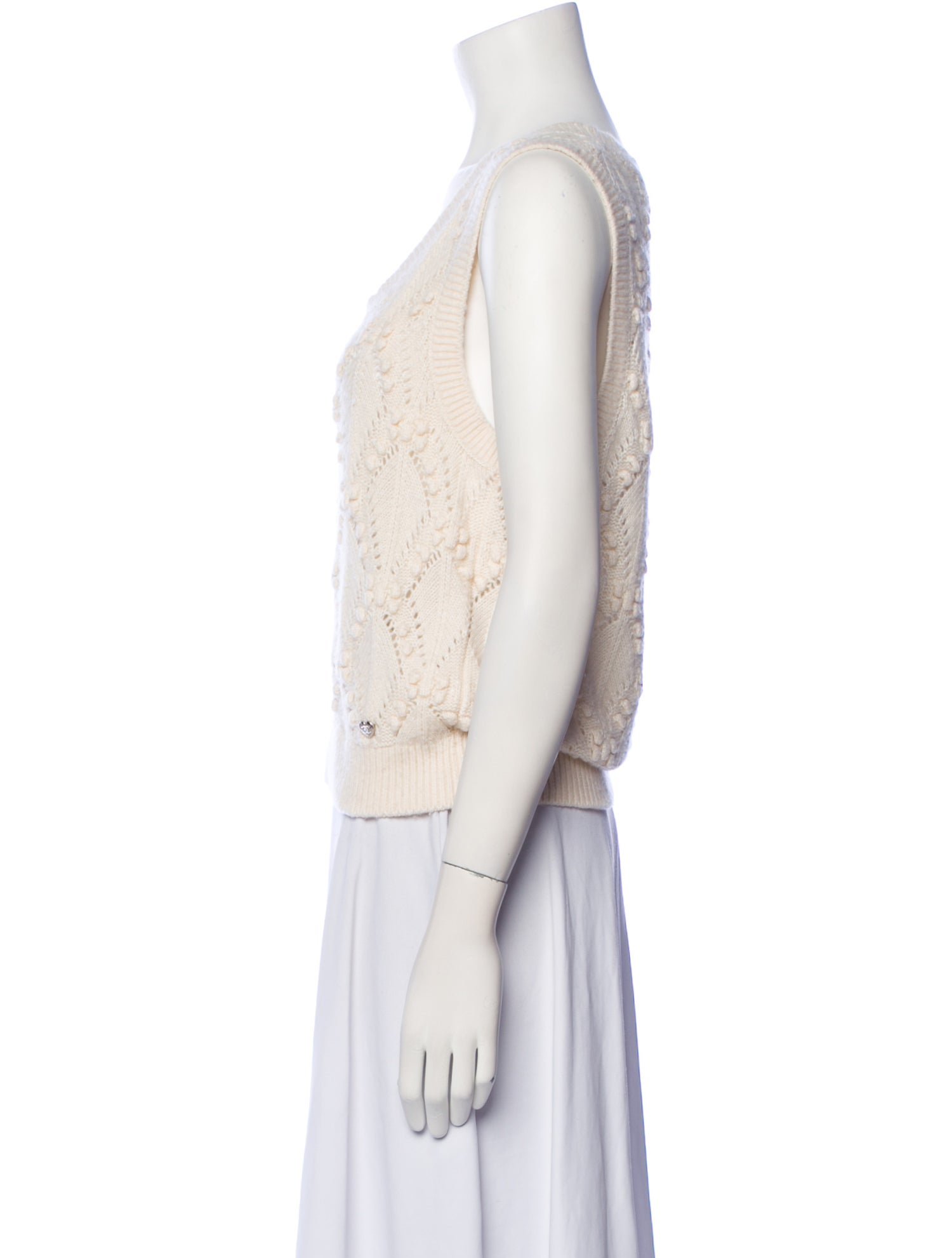 Chanel 2021 Cashmere Sleeveless Top