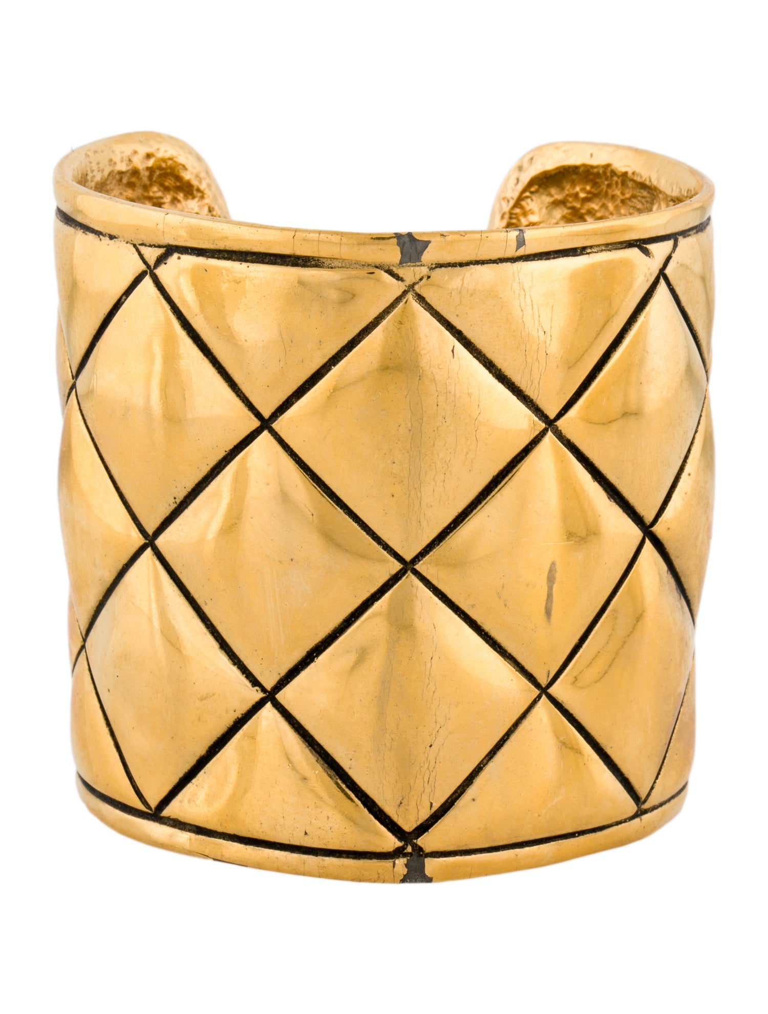 Chanel Vintage Quilted Cuff Bracelet