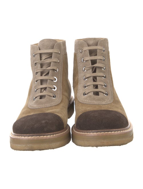 Chanel 2017 Interlocking CC Logo Lace-Up Boots