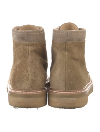 Chanel 2017 Interlocking CC Logo Lace-Up Boots