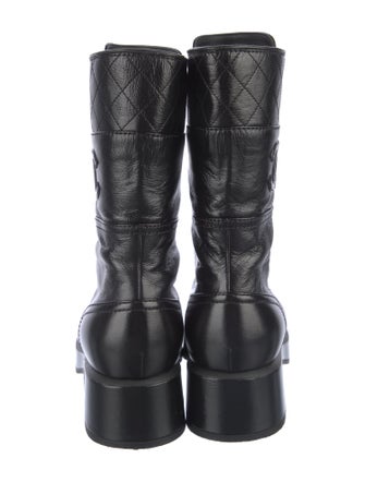 Chanel 2022 Interlocking CC Logo Combat Boots