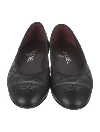 Chanel Interlocking CC Logo Calfskin Flats