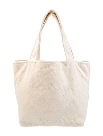 Chanel Terry Cloth CC Beach Tote w/ Pouch