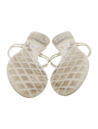 Chanel Interlocking CC Logo Rubber Slides