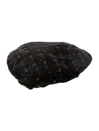 Chanel CC Tweed Beret