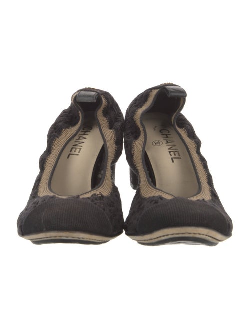 Chanel Interlocking CC Logo Mesh Accents Slingback Pumps