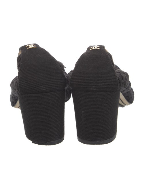 Chanel Interlocking CC Logo Mesh Accents Slingback Pumps