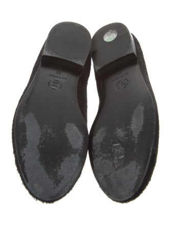 Chanel Interlocking CC Logo Ponyhair Ballet Flats