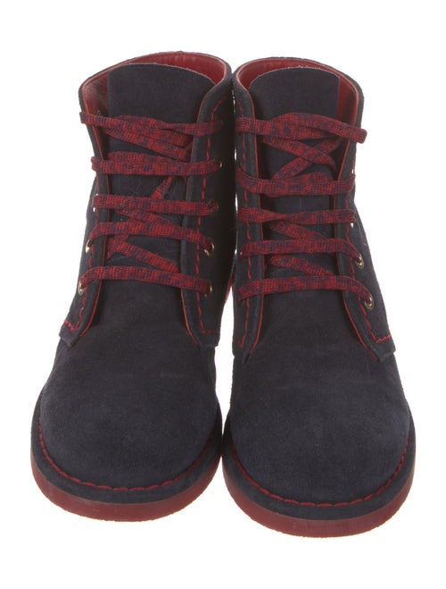 Chanel 2017 Interlocking CC Logo Lace-Up Boots