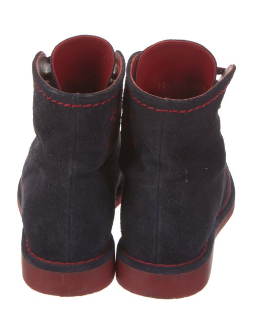 Chanel 2017 Interlocking CC Logo Lace-Up Boots