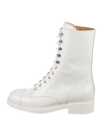 Chanel 2019 Interlocking CC Logo Combat Boots