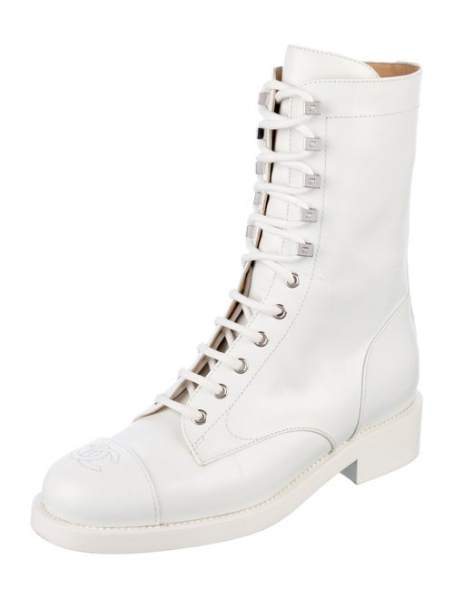 Chanel 2019 Interlocking CC Logo Combat Boots
