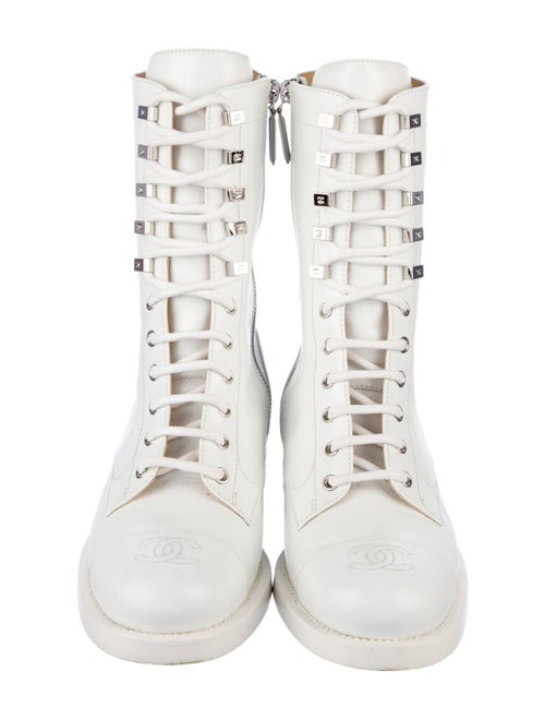 Chanel 2019 Interlocking CC Logo Combat Boots