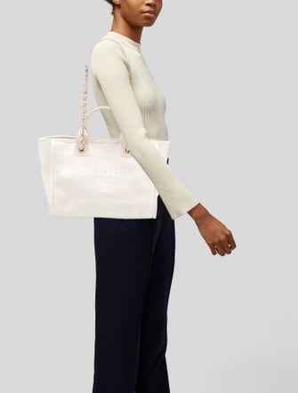 Chanel Small Deauville Shopping Bag w/ Pouch
