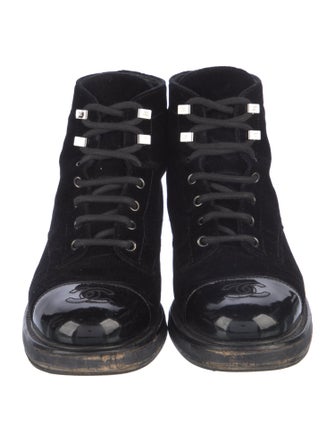 Chanel 2019 Interlocking CC Logo Combat Boots