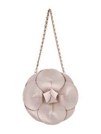 Chanel 267 Satin Camellia Evening Bag