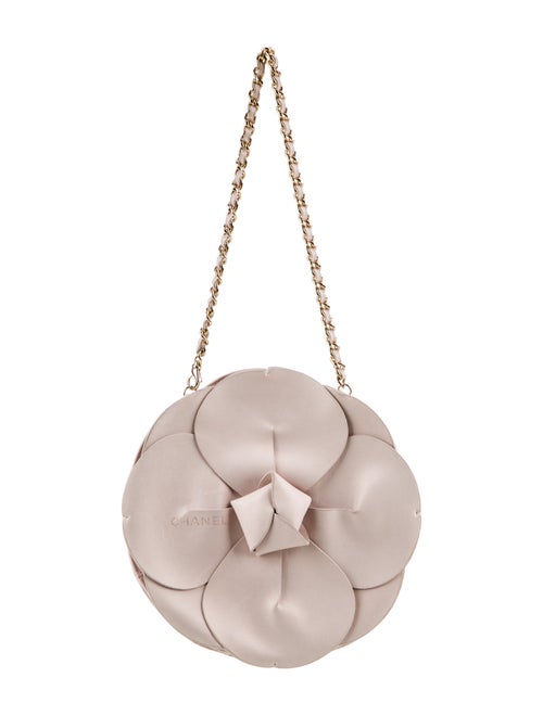 Chanel 267 Satin Camellia Evening Bag