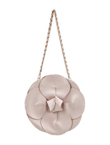 Chanel Handle Bags 267 Satin Camellia Evening Bag