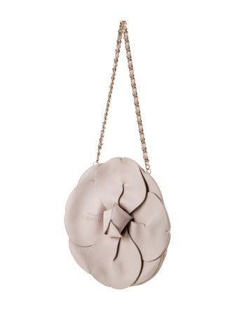 Chanel 267 Satin Camellia Evening Bag