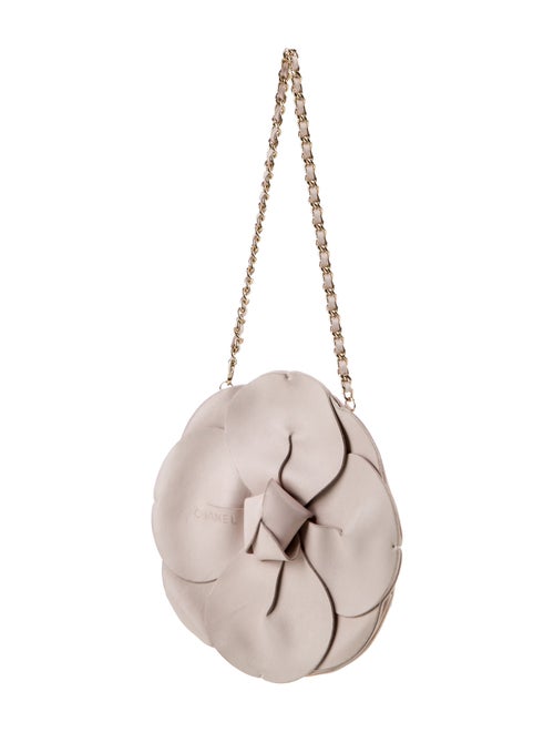 Chanel 267 Satin Camellia Evening Bag