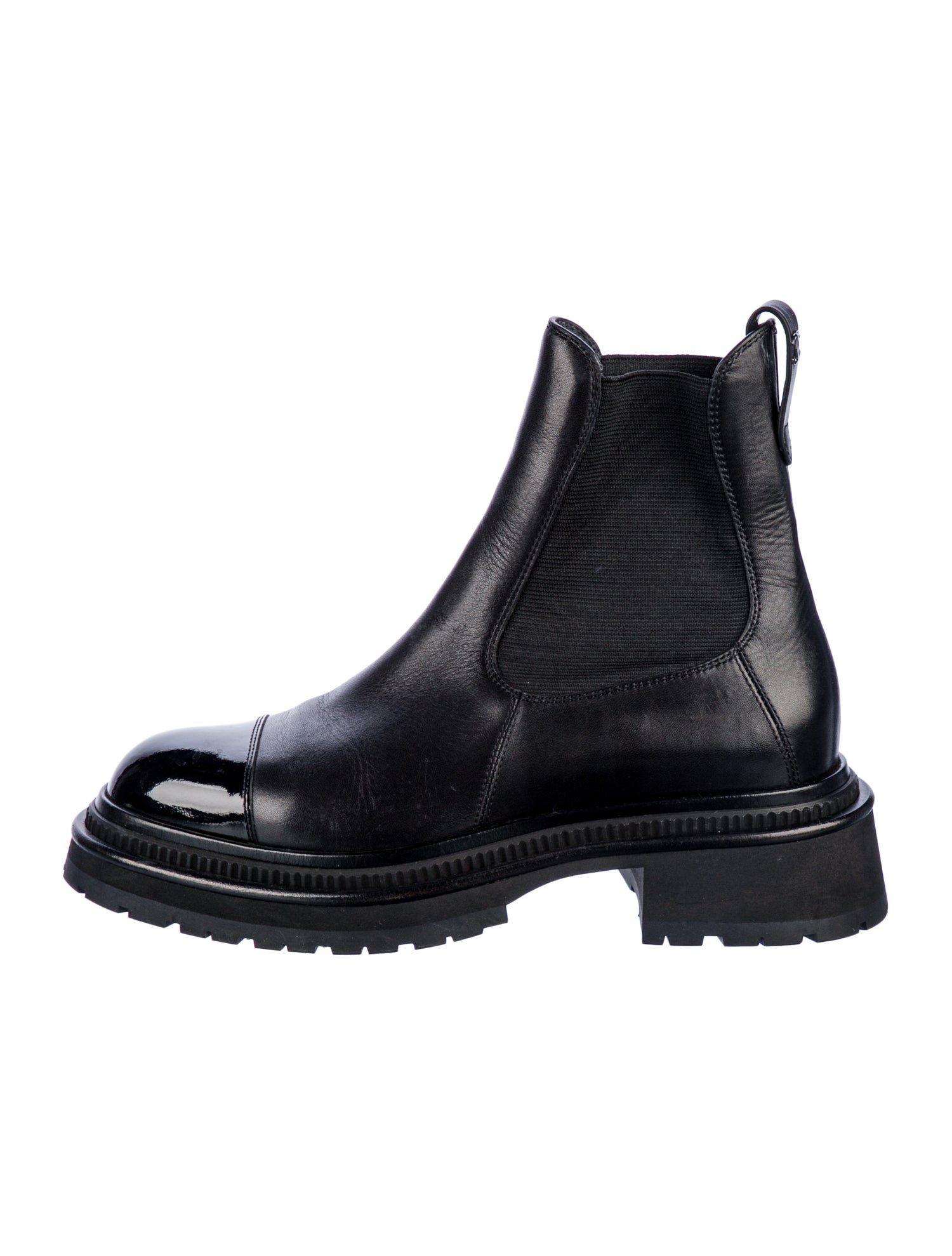 Chanel 2022 Interlocking CC Logo Chelsea Boots