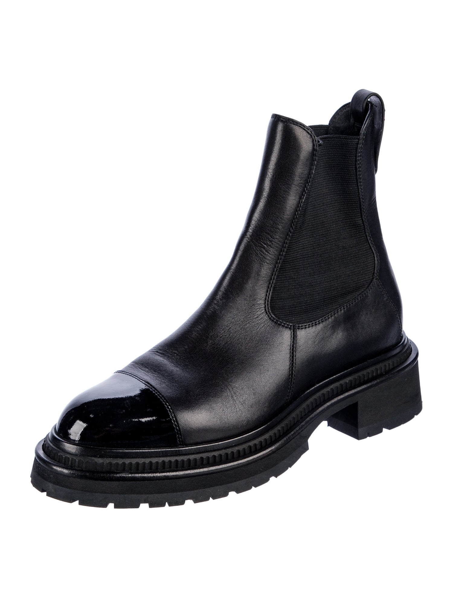 Chanel 2022 Interlocking CC Logo Chelsea Boots